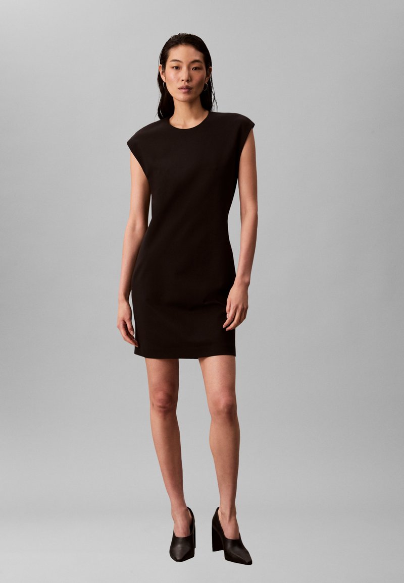 Calvin Klein PONTE BODYCON MINI DRESS - Shift dress - black - Zalando.co.uk
