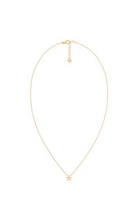 Goldkettchen mit einem kleinen Sternanhänger. Die Kette ist zart und verfügt über einen Standardverschluss und eine verstellbare Länge.