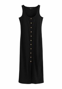 Next SQUARE NECK BUTTON DOWN COLUMN MIDI - Haljina od žerseja - black
