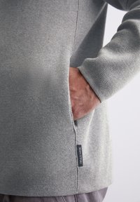 Marc O'Polo ZIPPED JACKET WITH HOOD - Strickjacke - grey melange