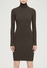 Wolford MERINO RIB - Strickkleid - umber