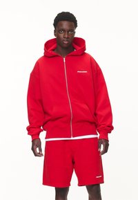 Pegador LOGO OVERSIZED JACKET - Sudadera con cremallera - washed red/white gum
