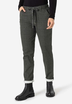 Stoffhose - black-brown glencheck
