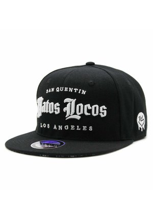SAN QUENTIN VATOS LOCOS OLD ENGLISH LOGO FITTED B - Lippalakki - black
