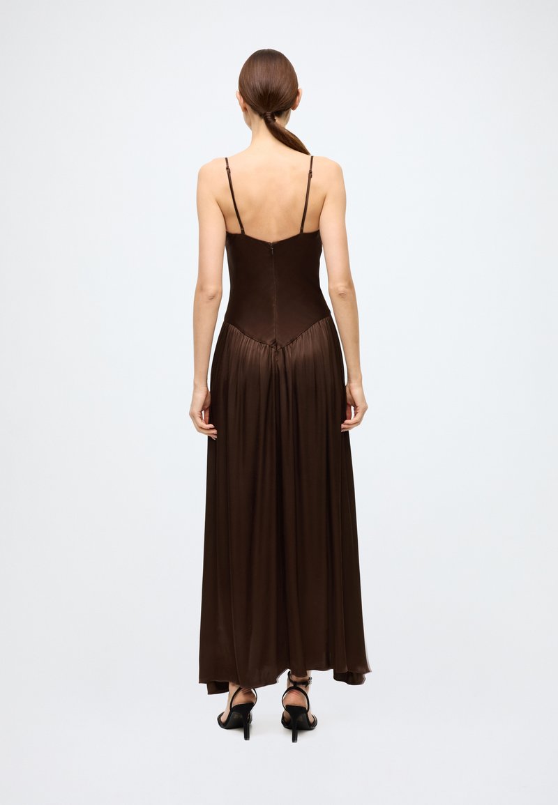 Bardot ADERIA LACE DETAIL MAXI DRESS - Cocktail dress / Party dress - dark  choco/brown - Zalando.ie
