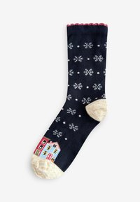 Next CHRISTMAS PATTERN 4 PACK.  REGULAR FIT - Strømper - scenic houses in snow