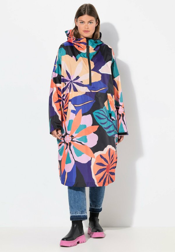 FUNCTIONAL UNISEX HOODED RAIN CAPE WITH PRINT - Parka