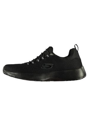 Scarpe sportive nere con tomaia in mesh traspirante, punta arrotondata, suola imbottita e sistema di allacciatura, con logo laterale.