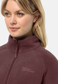Jack Wolfskin MOONRISE FULL ZIP W - Giacca in pile - dark maroon