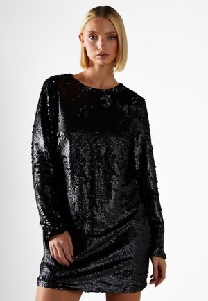 Cocktailklänning - matt black sequin