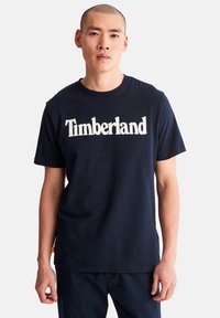 Timberland KENNEBEC RIVER LINEAR - Tričko s potlačou - dark sapphire