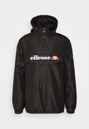 Mustat tuulitakit, joissa on puolivetoketju, elastiset hihansuut ja etutasku. Ominaisuuksina valkoinen logo punaisilla ja keltaisilla yksityiskohdilla.