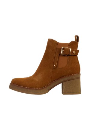 À ZIP - Cowboy- / bikerstøvlette - camel