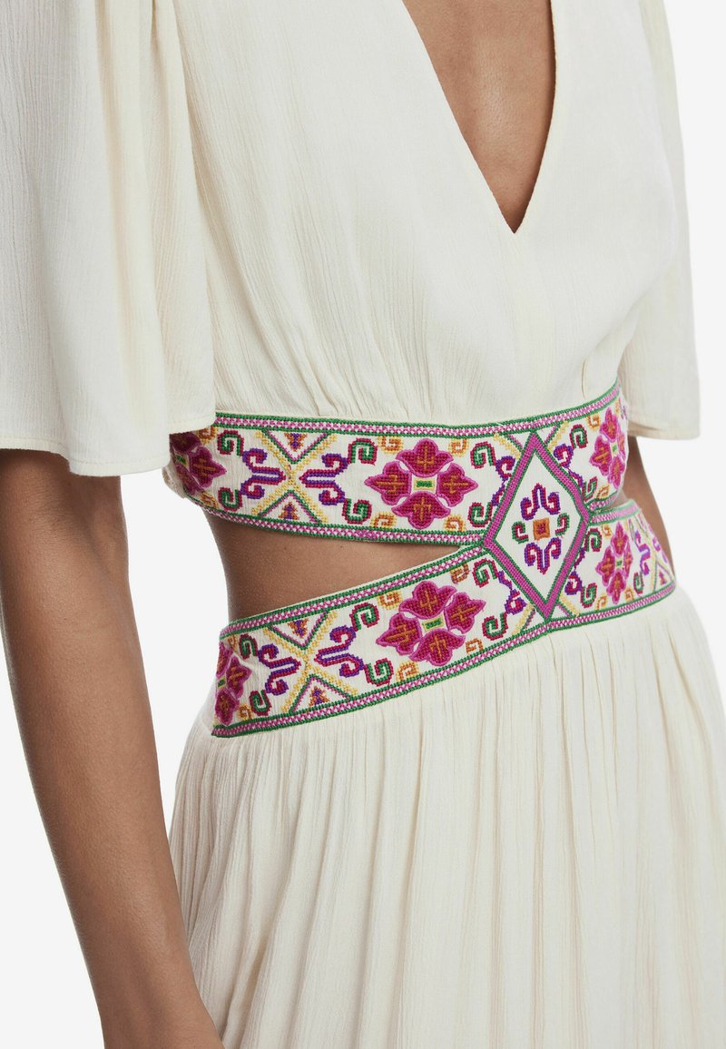 Robe Longue Desigual Sofia Blanco - Taille 42 - Viscose Multicolore - Neuf Avec étiquettes
