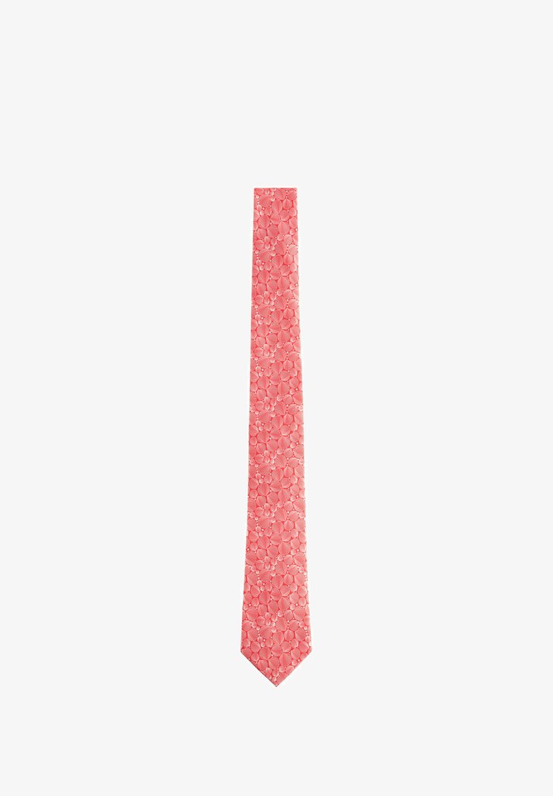 Next Stropdas - coral red white shell