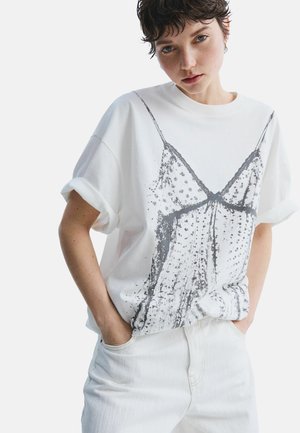 Print T-shirt - white