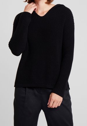 Jersey con capucha - black