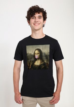 LONDON MONA LISA BUBBLE - T-shirt imprimé - black