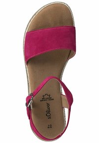 s.Oliver Sandalen met plateauzool - fuchsia