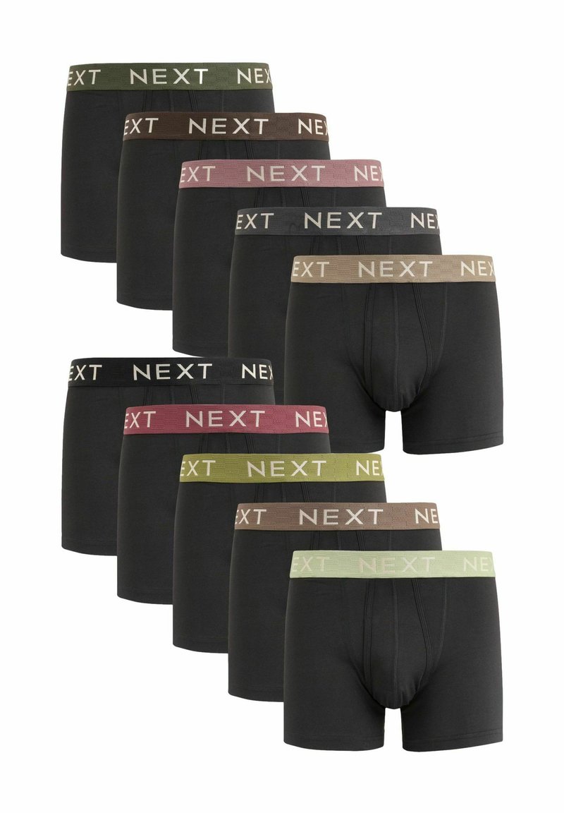Next A FRONTS 10 PACK - Calzoncillos - black textured pink green neutral waistband