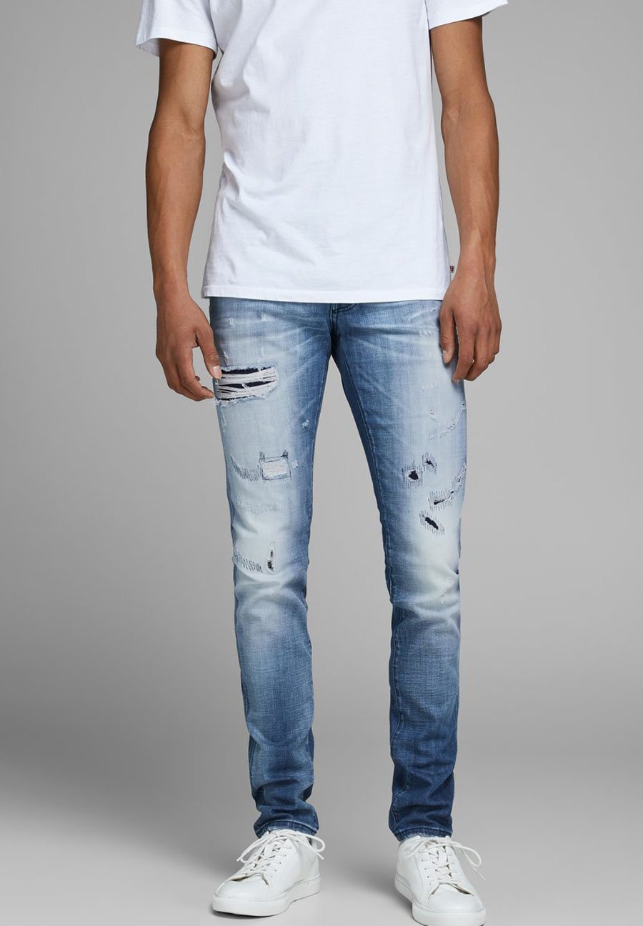 Jack \u0026 Jones GLENN ROCK - Vaqueros slim fit - blue denim - Zalando.es