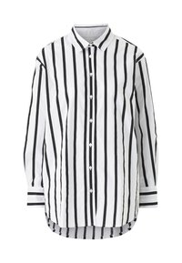 Overhemdblouse - schwarz weiß randig