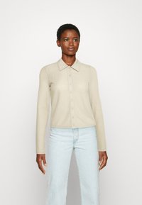 Lindex ARIELLA  - Blusa com botões - light dusty beige