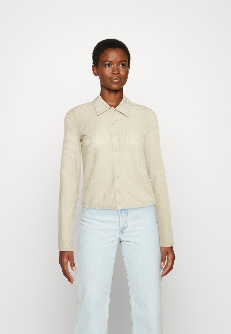 Lindex ARIELLA  - Blusa com botões - light dusty beige