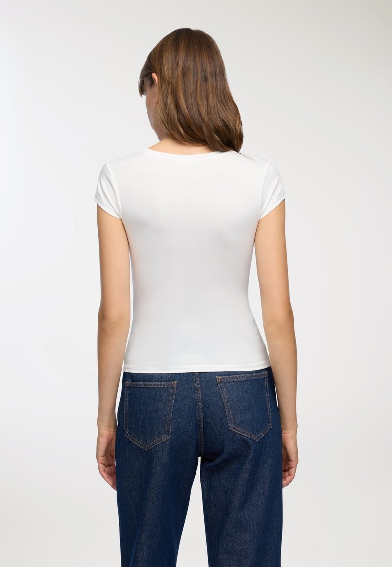 Maglietta T Shirt Bianca Elasticizzata Terranova ELASTICIZZATA