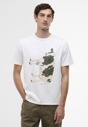 PAUL SMITH LOVES BARBOUR T-SHIRT UNISEX - Tricou cu imprimeu - white