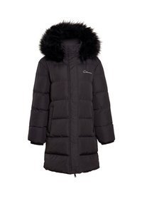 CLOSURE London LONGLINE PUFFER WITH FUR HOOD - Zimní kabát - black