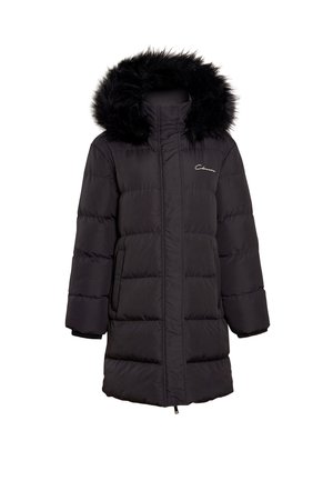 CLOSURE London LONGLINE PUFFER WITH FUR HOOD - Winter coat - black