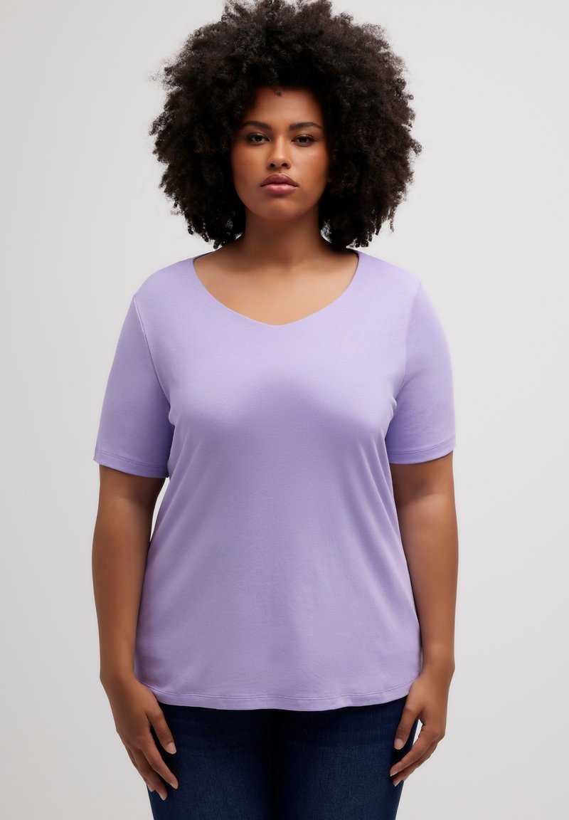 Ulla Popken T-shirt basic - lavender