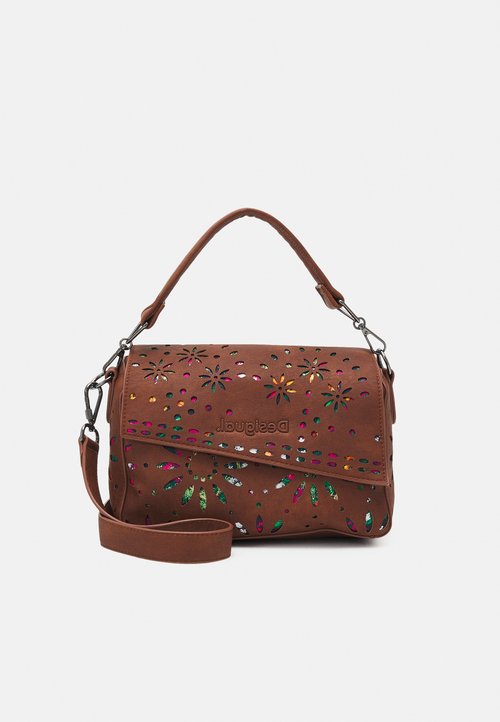 Bolso Bandolera Desigual Deja Vu Phuket Mini - Blanco, Ajustable, Bordado, Con Bolsillo Cremallera