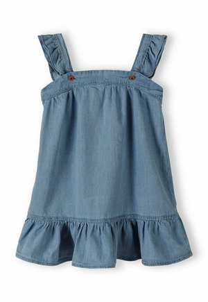 STRAPS WITH FRILLS - Jeansklänning - light blue denim