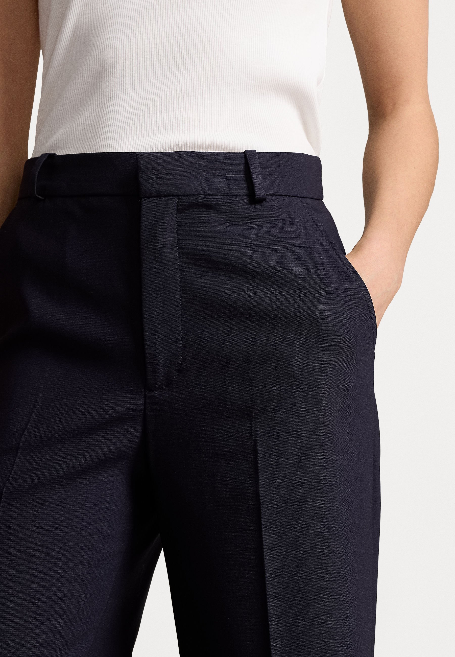 Polo Ralph Lauren STRETCH WOOL FAILLE WIDE LEG TROUSER - Trousers