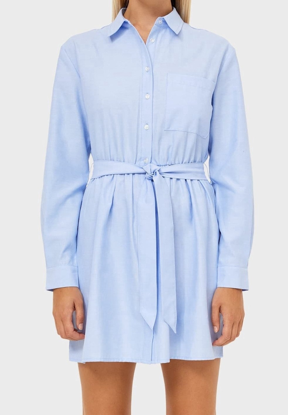Stradivarius Abito a camicia light blue/celeste (Second hand