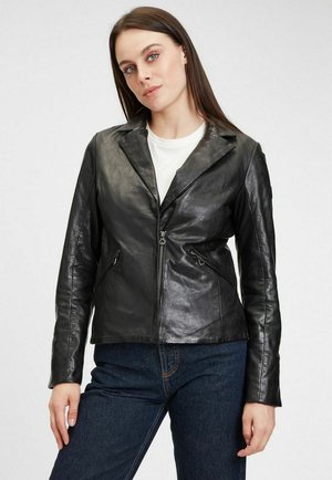 LAMORV - Leather jacket - black