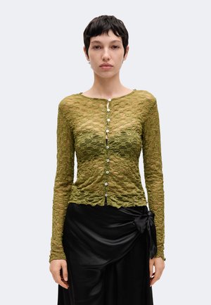 Noisy May, NMFRID O NECK CARDIGAN - Жилетка - avocado