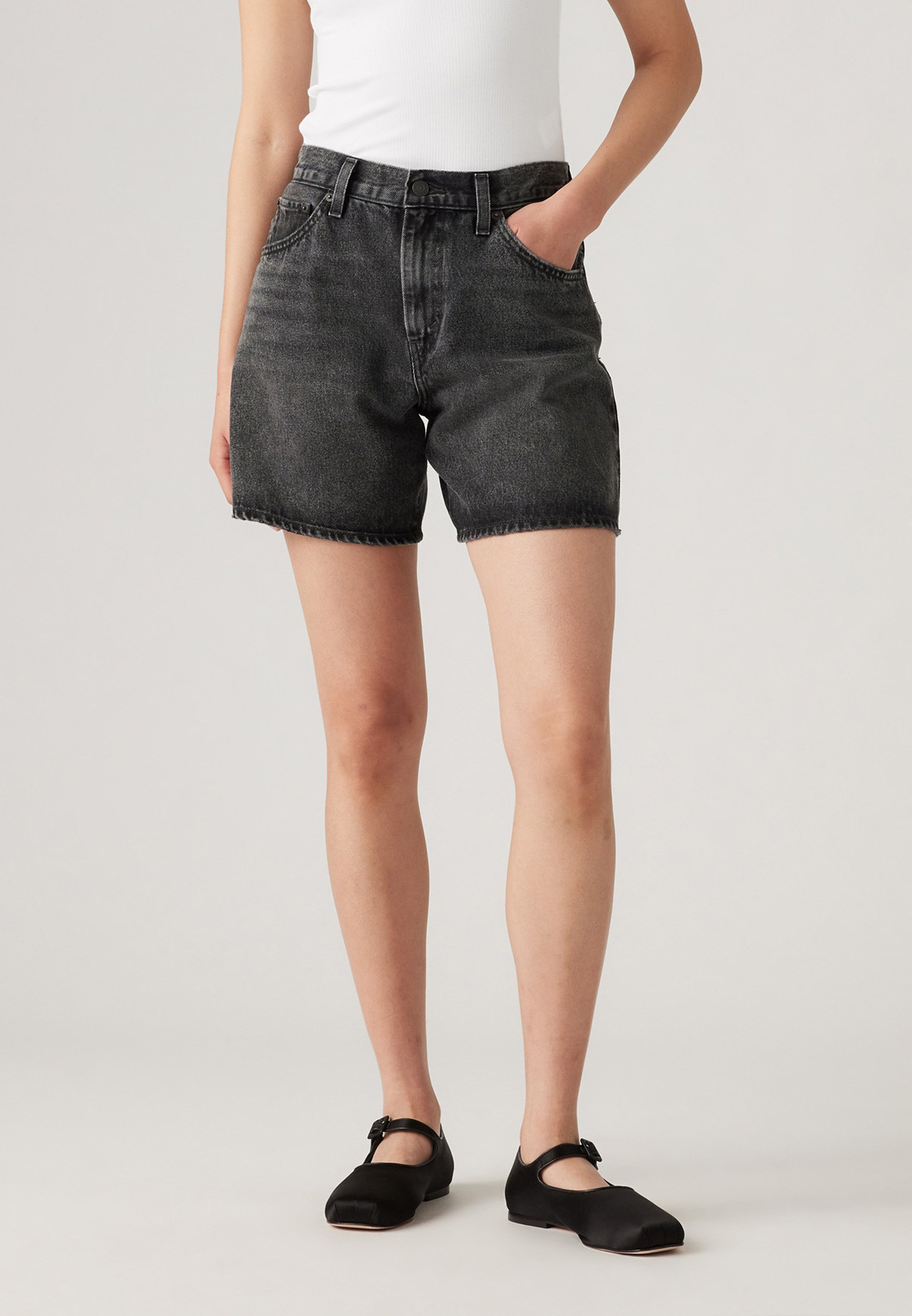 パンツ levi's 550 black denim shorts student Levi's 550 Relaxed Fit Denim Shorts Men's 42 Black Cotton 5