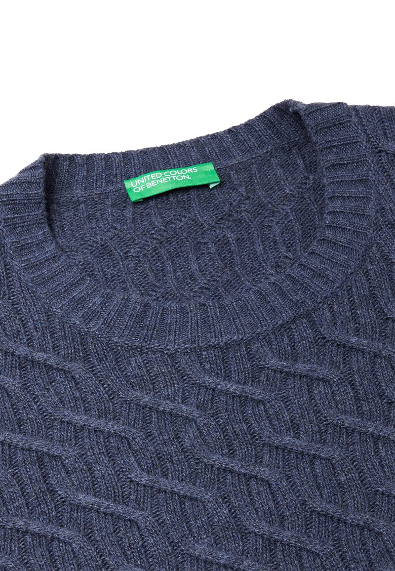 United Colors of Benetton CABLE Jumper blue/dark blue Zalando
