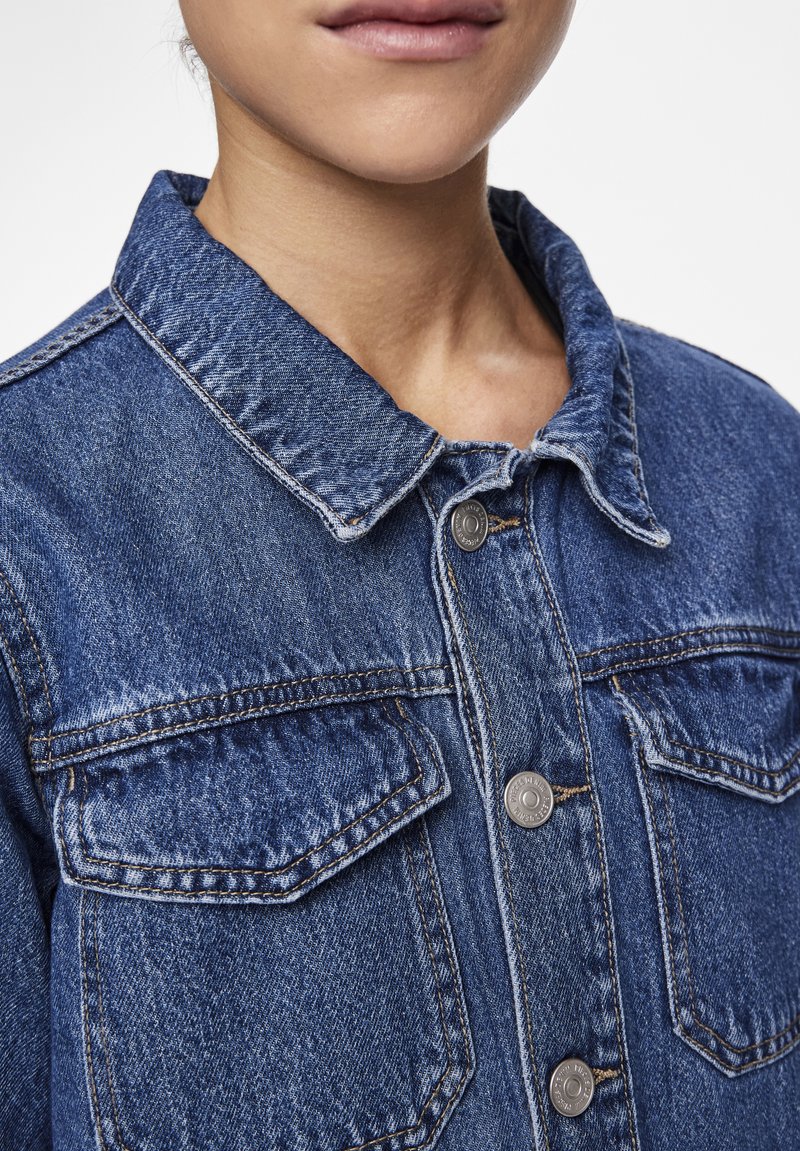 Pieces PCELMA NOOS - Veste en jean - dark blue denim/denim bleu foncé