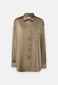 CHEMISE SATINÉE AMPLE - Nööpidega pluus - kaki