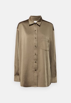 CHEMISE SATINÉE AMPLE - Paitapusero - kaki