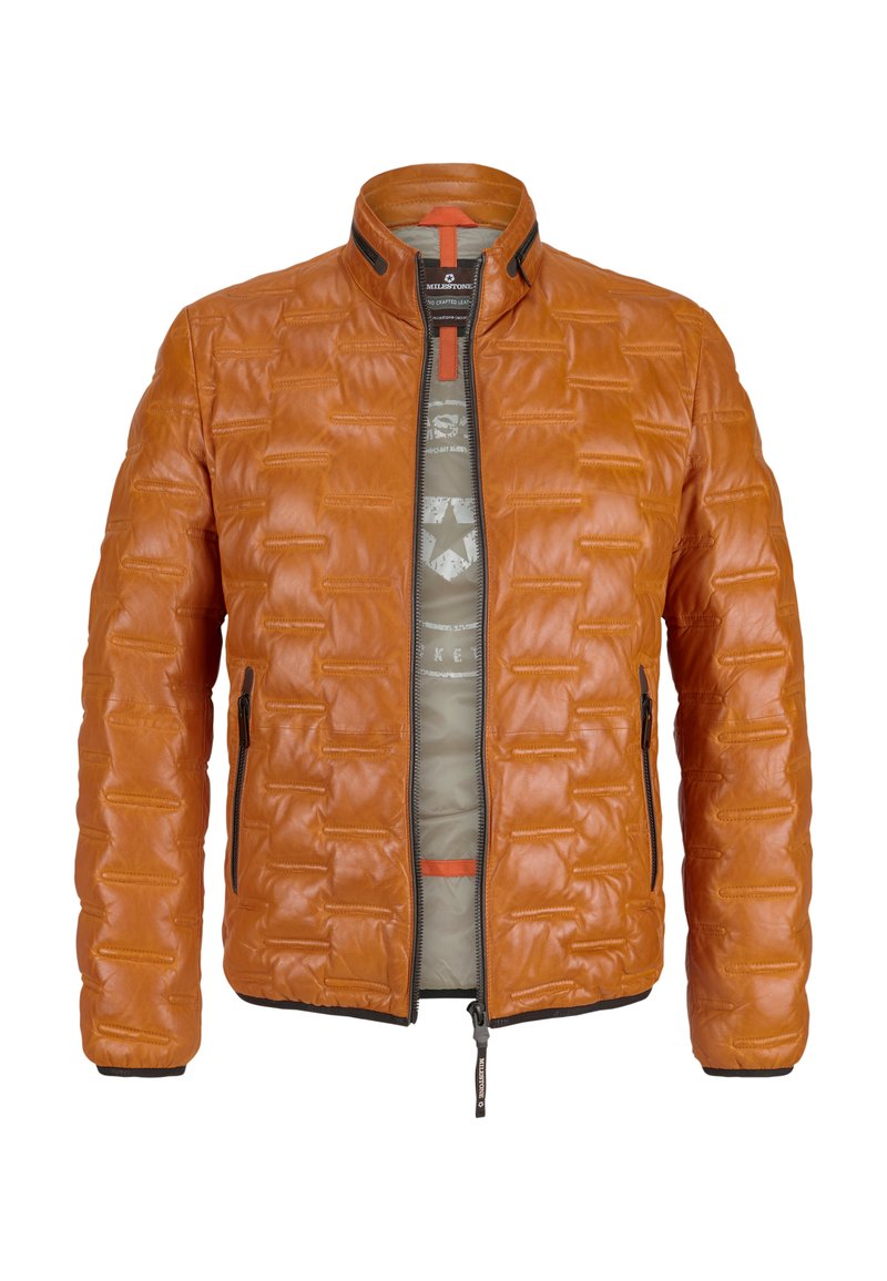 Milestone MSAversa Lederjacke hell orange/orange