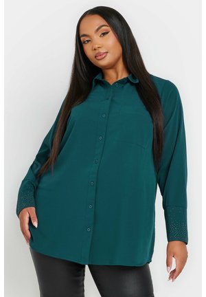 DIAMANTE - Button-down blouse - teal