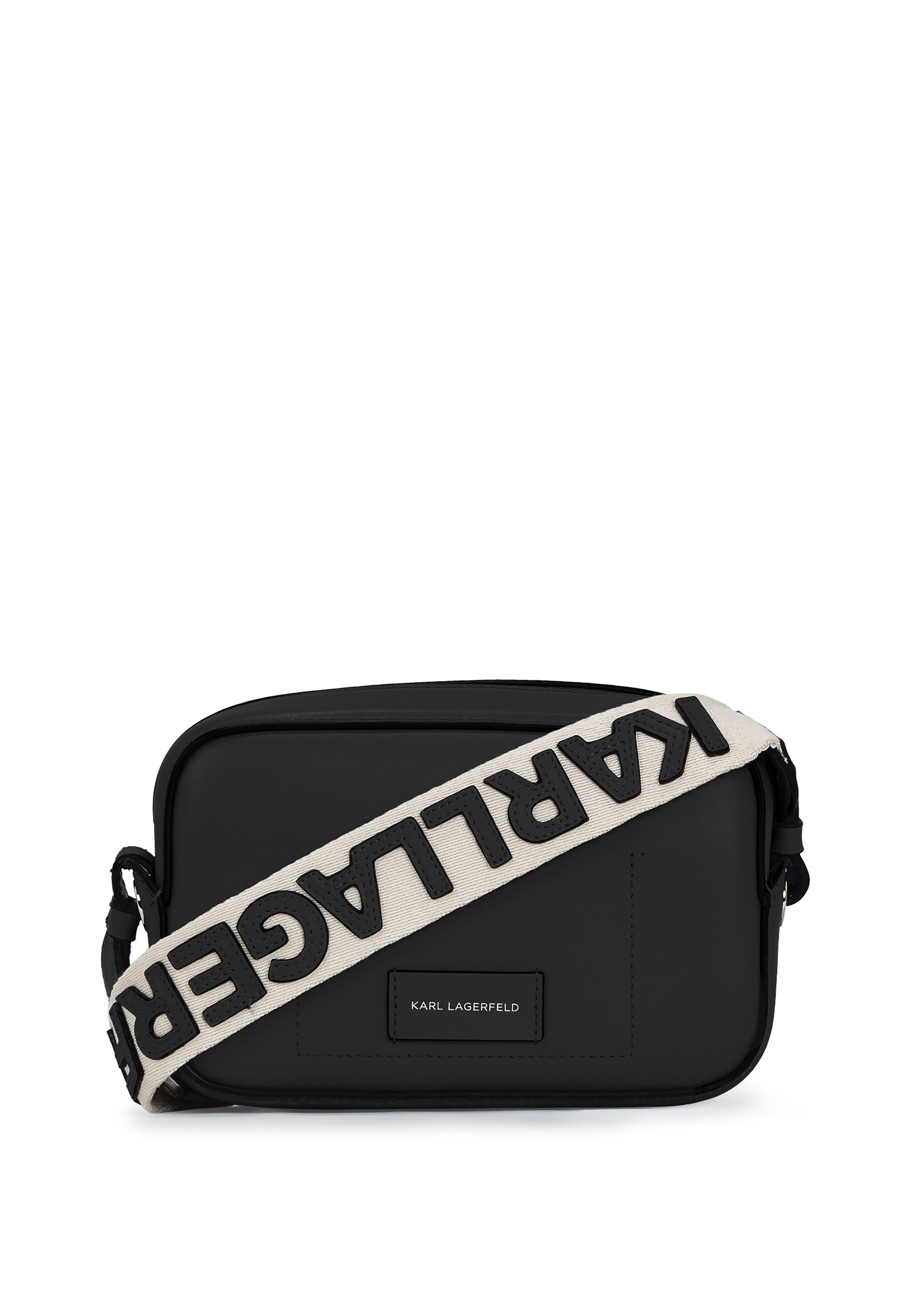 KARL LAGERFELD CIRCLE CAMERA BAG - Cross body bag - black-nickel