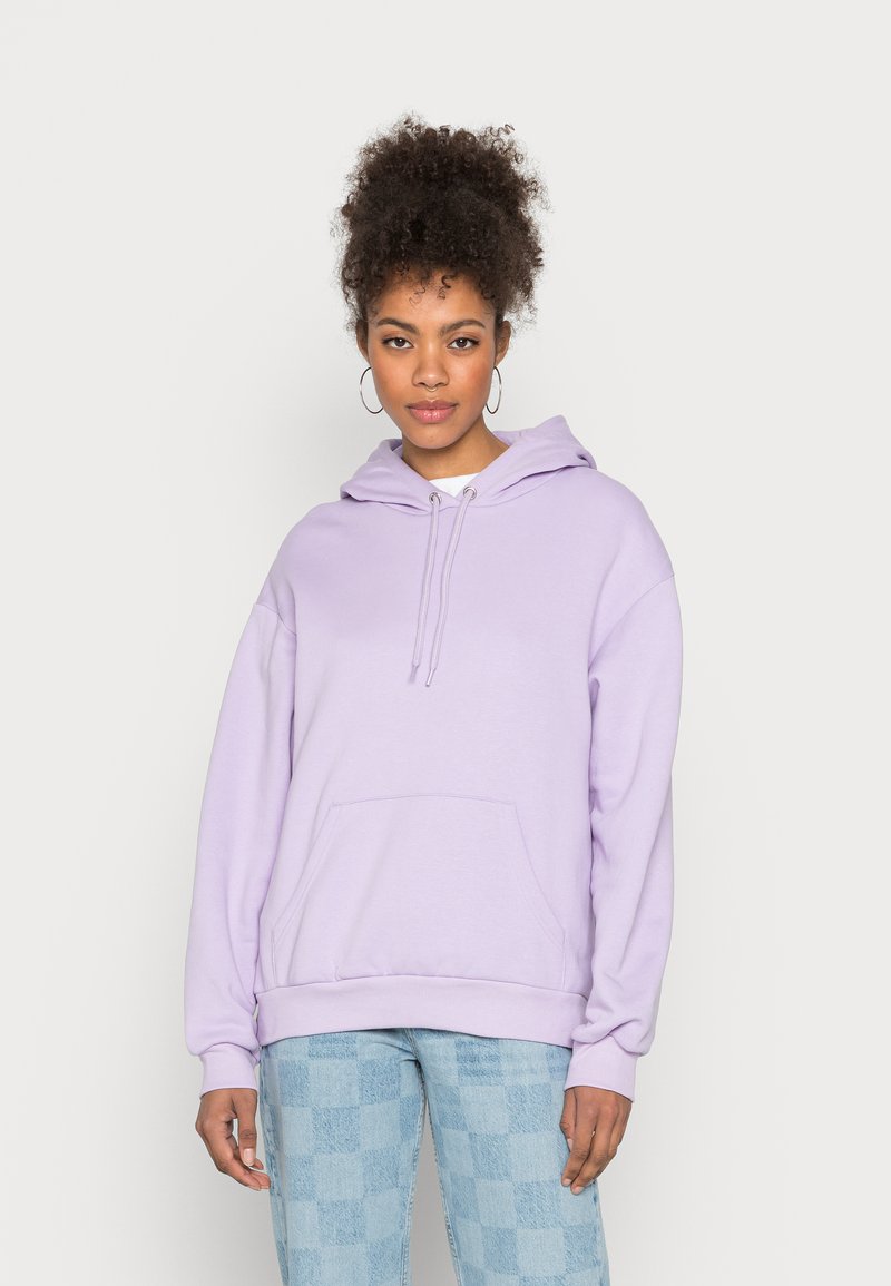 Monki Sweatshirt com capuz - lilac purple light solid