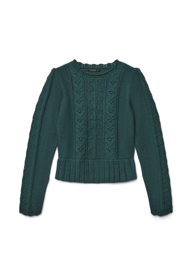 Calliope CON LAVORAZIONE - Strickpullover - verde bosco