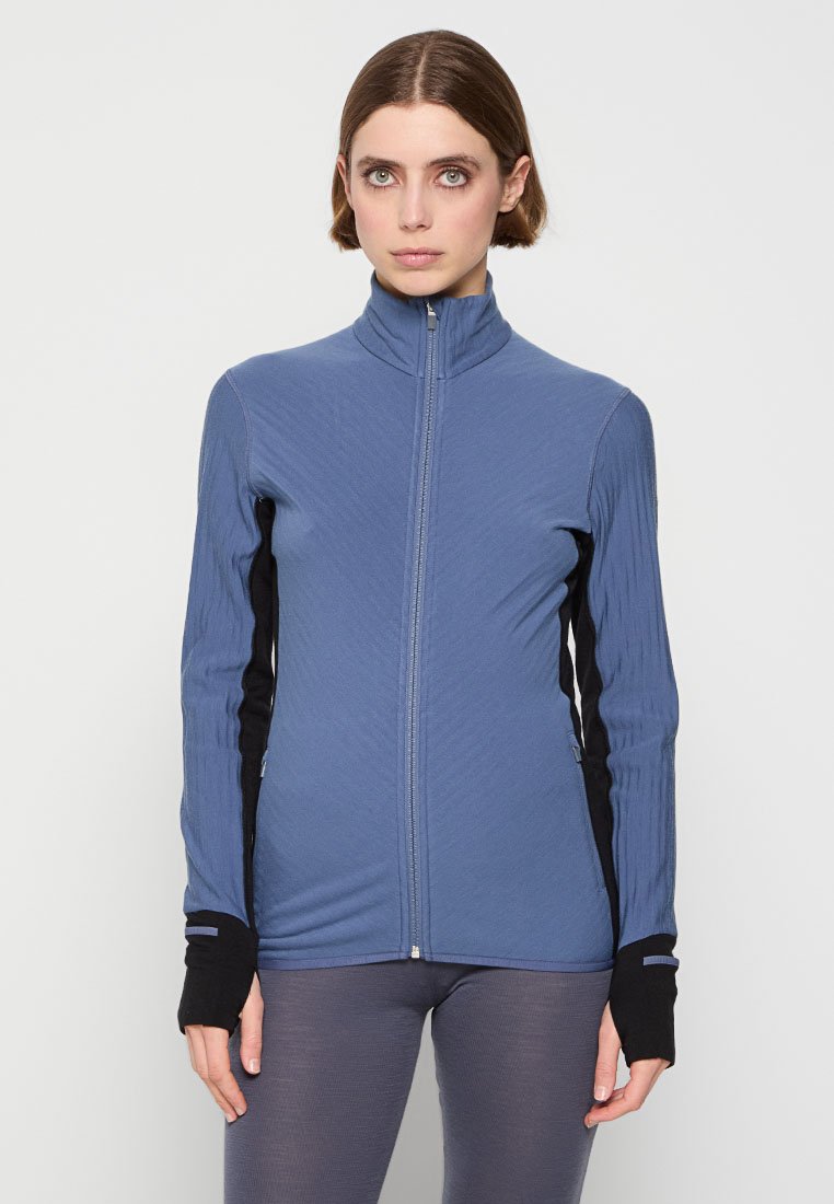 Icebreaker Sweater met rits blauw